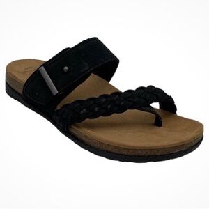 Earth Origins Onida Black Braided Women's Sandals 10 Wide